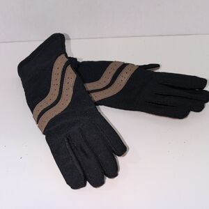 Vintage Sheer Energy Black and Brown Women's Gloves